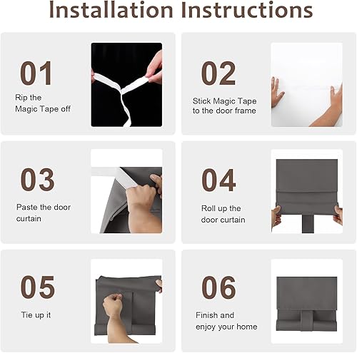 Miniatura 2 de WdFour Cubierta de ventana de puerta de aula, persianas opacas para ventanas y puertas de aula, instalación sin herramientas, cortinas de