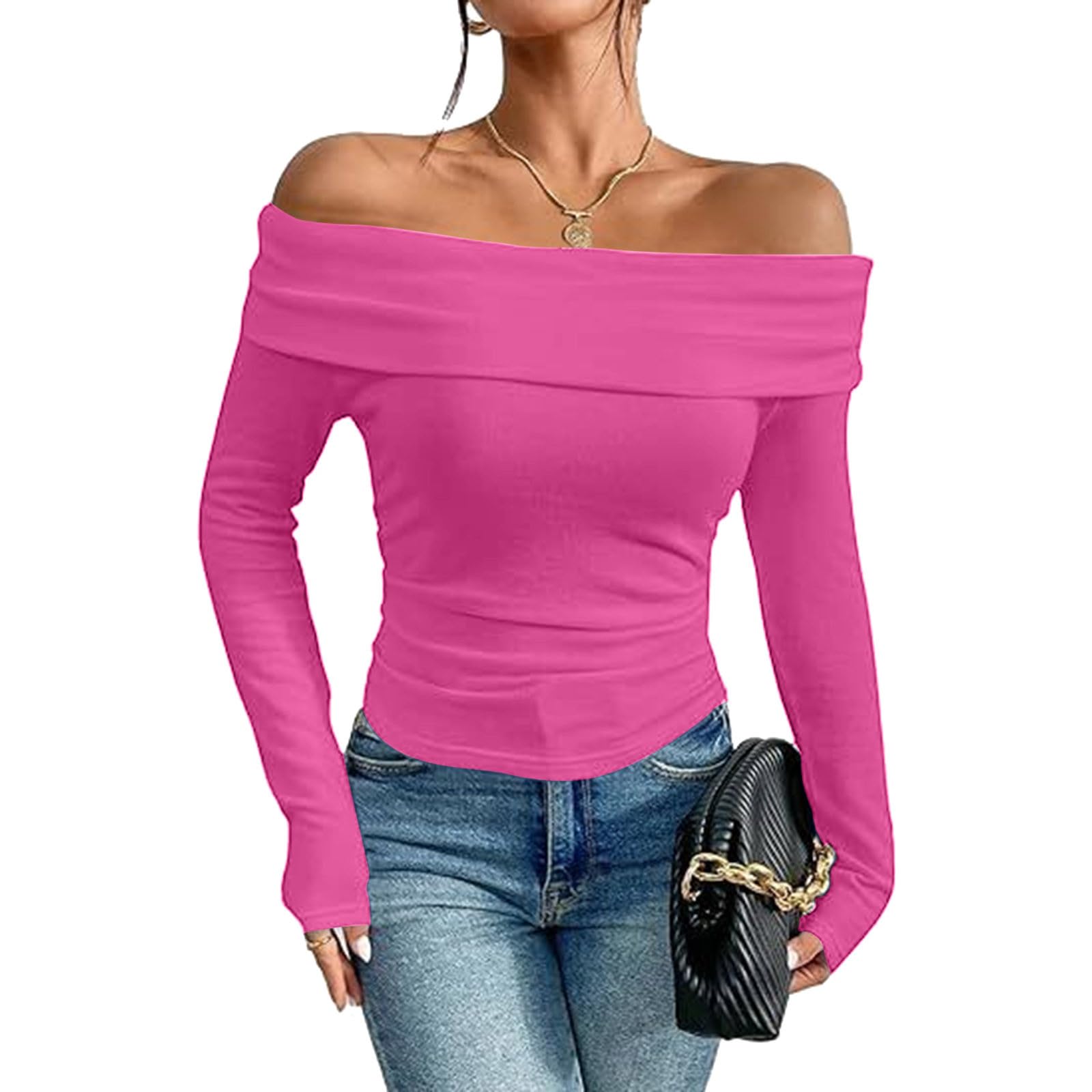 Camiseta térmica Ajustada Manga Larga Cuello para Mujer Ropa Interior Abrigada Invierno