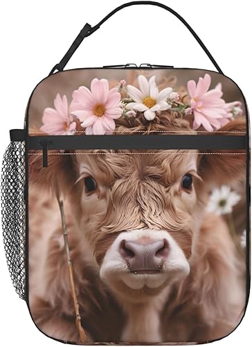 Vista 9 de Lonchera de leopardo para mujeres y hombres, lonchera aislada, bolsa de almuerzo reutilizable para oficina, trabajo, picnic, viajes color23