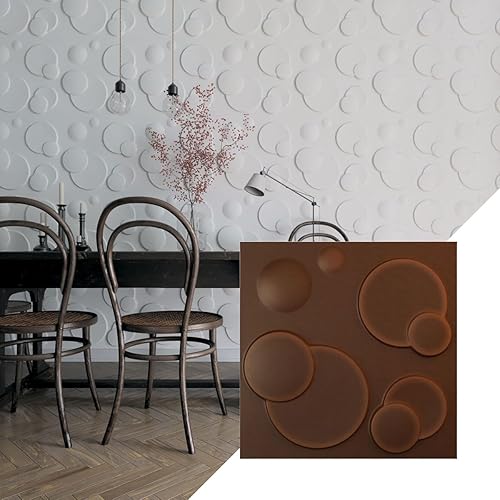 Ekena Millwork 19 58 pulgadas de ancho x 19 58 pulgadas de alto, Finley EnduraWall Panel decorativo de pared 3D, óxido metálico envejecido (cubre