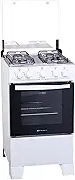 Fogão Atlas 4 Bocas Mesa de Inox Coliseum Plus Branco