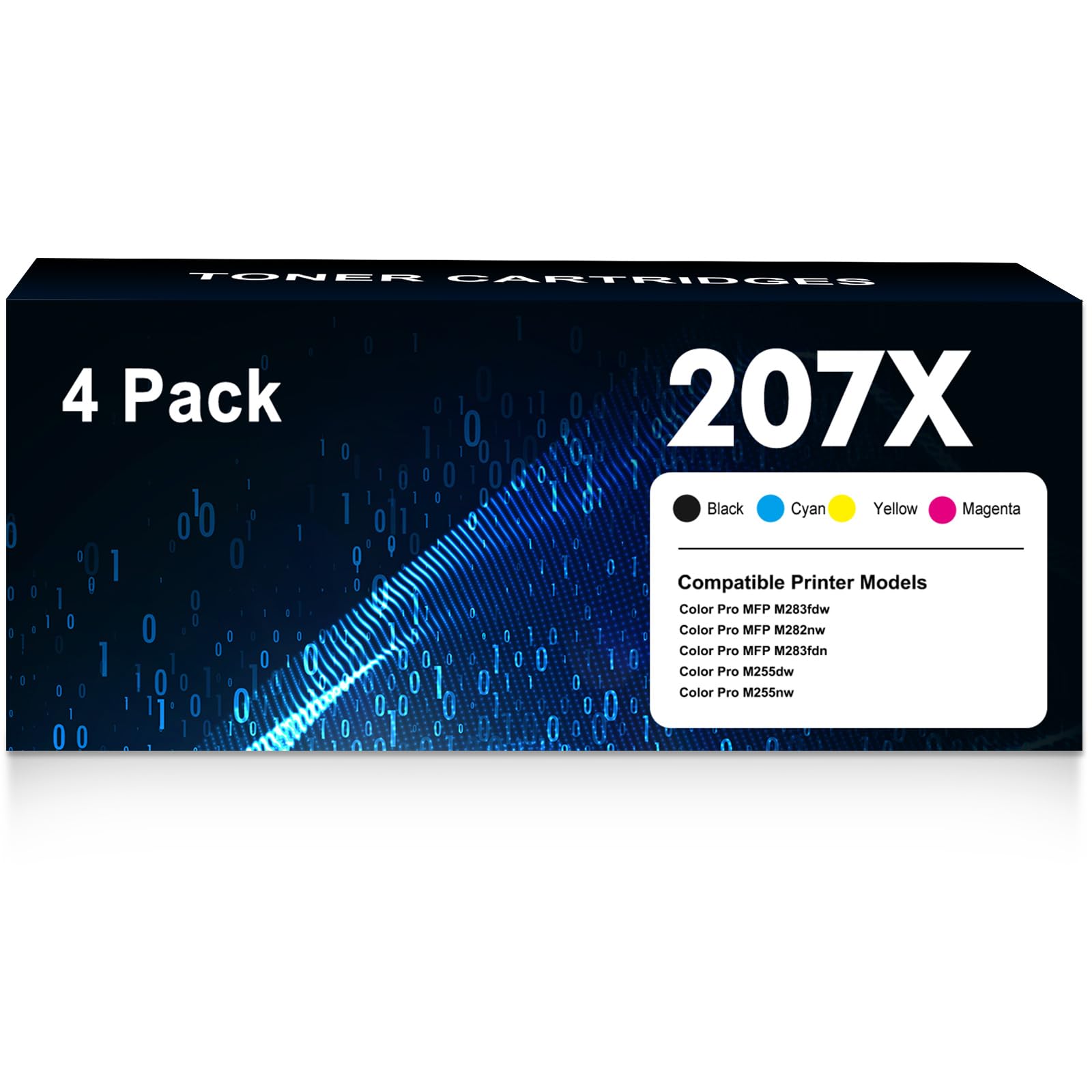 207X 207A M283fdw Toner Set Multipack W2210X W2211X W2212X W2213X 4-Pack | Kompatibel für HP Color LaserJet Pro MFP M283fdw M255dw M282nw M283fdn M283 M282 M255 Mit Chip, Schwarz Cyan Gelb Magenta