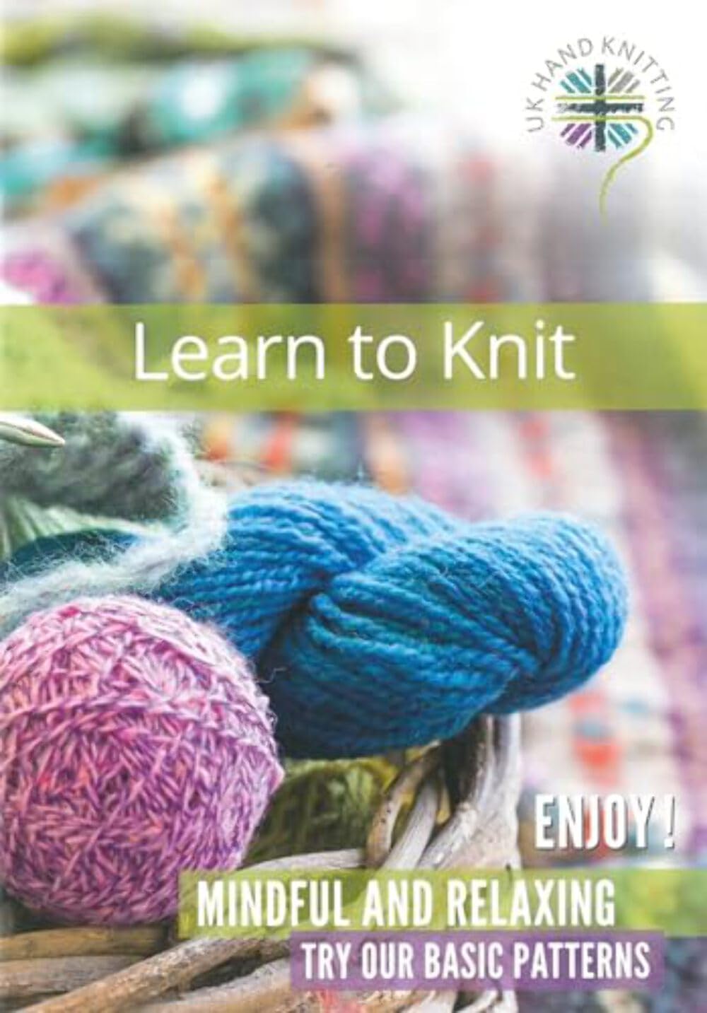 UKHKA Learn To Knit Booklet Basic Pattern Guide Book