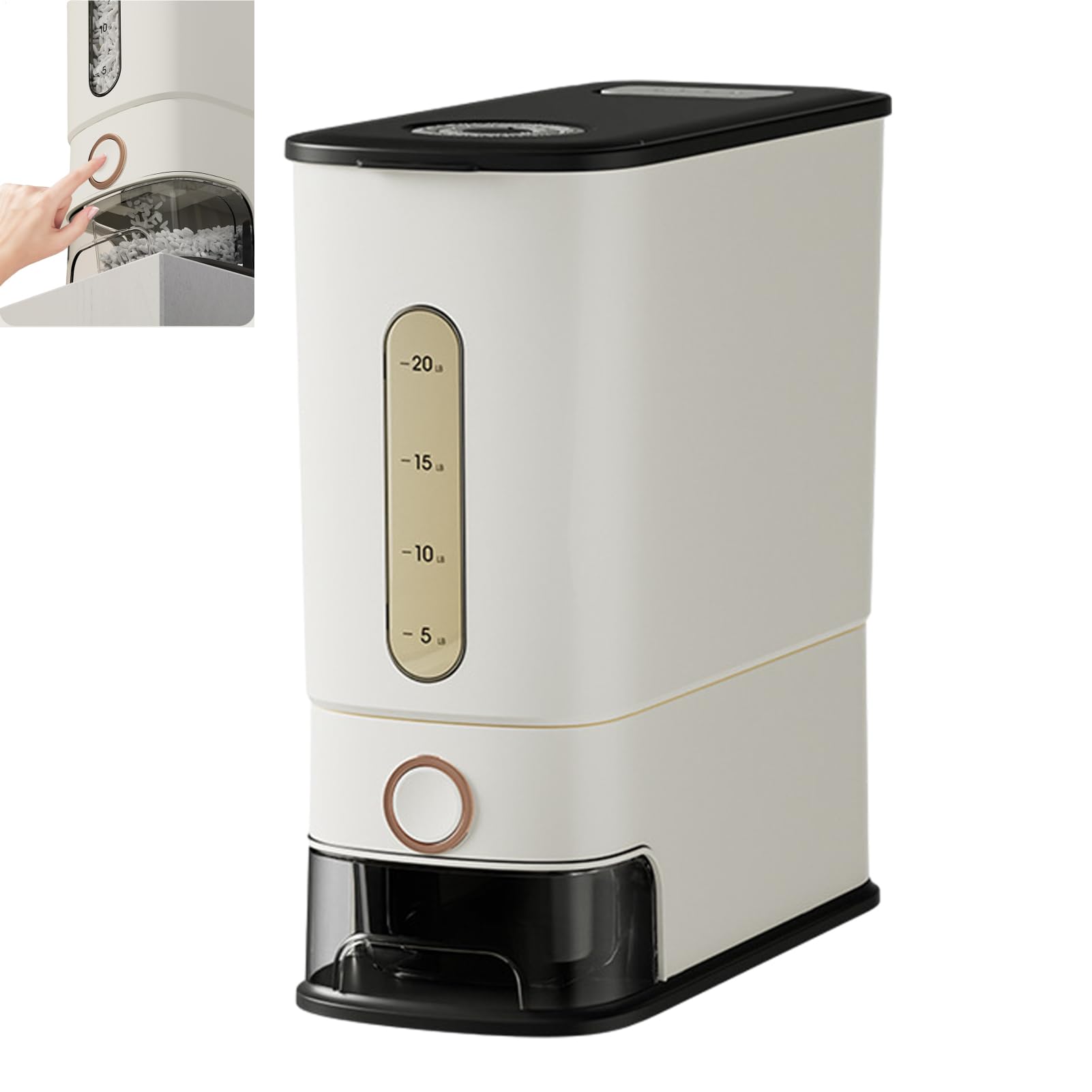 Contenitore Per Granaglie Con Coperchio Conservazione Ermetica Per Cereali | Contenitore Riso Granaglie Per Cereali Alimenti Casa Cucina Cucina Sala Controsoffitto Dispensa Armadio Interno
