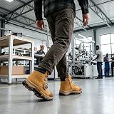 OUXX Waterproof Steel Toe Work Boots for Men, 7 inch Safety Boots with Side Zipper, ASTM F2413-18 Rated, Slip Resistant Rubber Sole, Puncture-Proof Kevlar Midsole Construction Boots (Brown, US 12, OX2721)