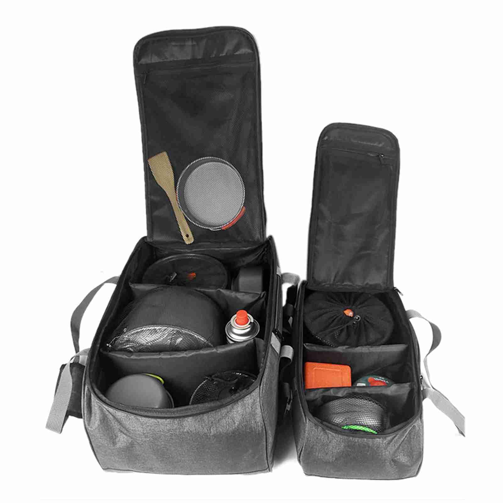 Yosoo Health Gear Borsa per Pentole da Campeggio, Organizer per Utensili da Esterno, Borsa da Cucina con Divisori Mobili, Maniglie Robuste, Contenitore per Fornelli