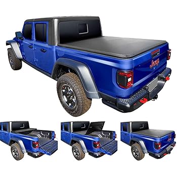 Amazon Com Tyger Auto T3 Soft Tri Fold Truck Bed Tonneau Cover Compatible With 2020 Jeep Gladiator Jt Tg Bc3j1060 Automotive