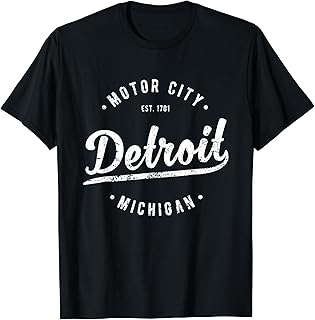 Vintage Detroit Motor City Souvenir Merch Retro Detroit T-Shirt