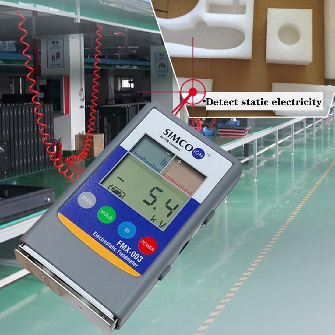 FMX-003 Electrostatic Fieldmeter Fmx003 ESD Voltage Tester Static Electricity Measure Elimination Monitor Field Meter
