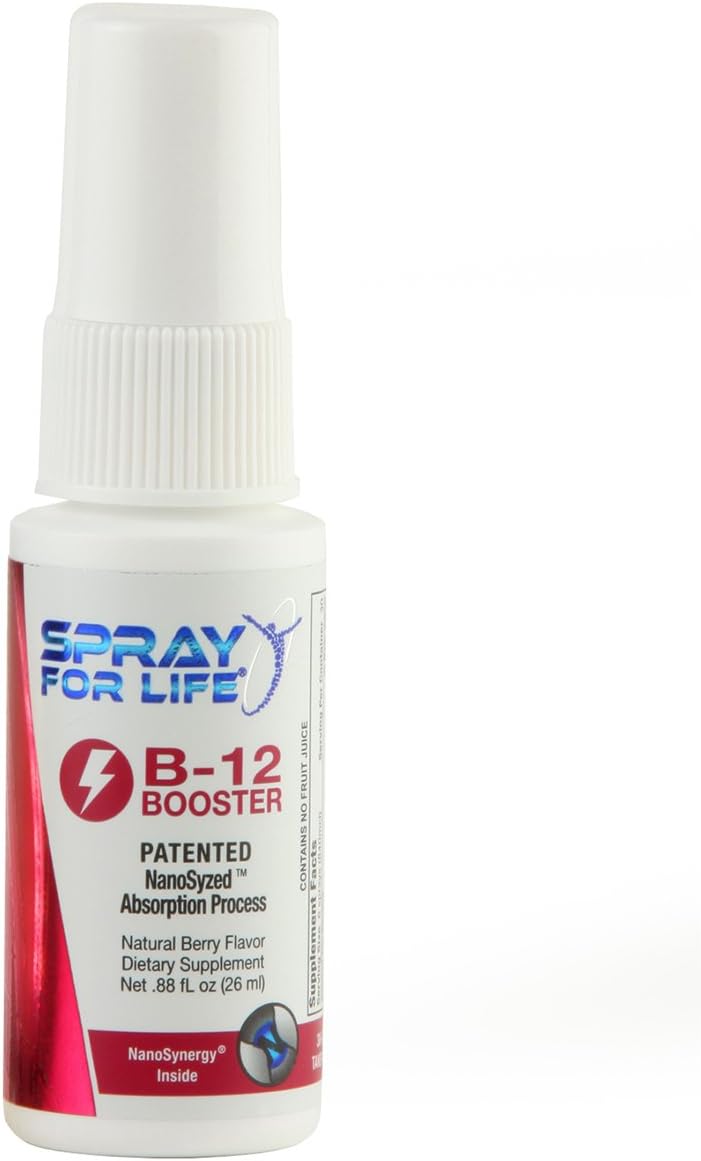 Spray for Life® B12 Patented Spray with Nanotechnology 1oz – 99% Pure Pharmaceutical Grade B12, NOT 1%, Like Many Others - Liquid for Adults & Seniors -Natural Berry Flavor- 30 Day Supply