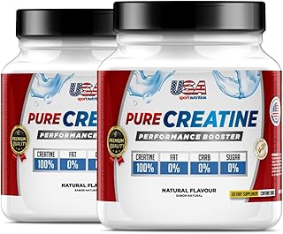 Creatina Pura Importada Kit 2x (600g) – Mais Performance e Massa Muscular - USA SPORT NUTRITION
