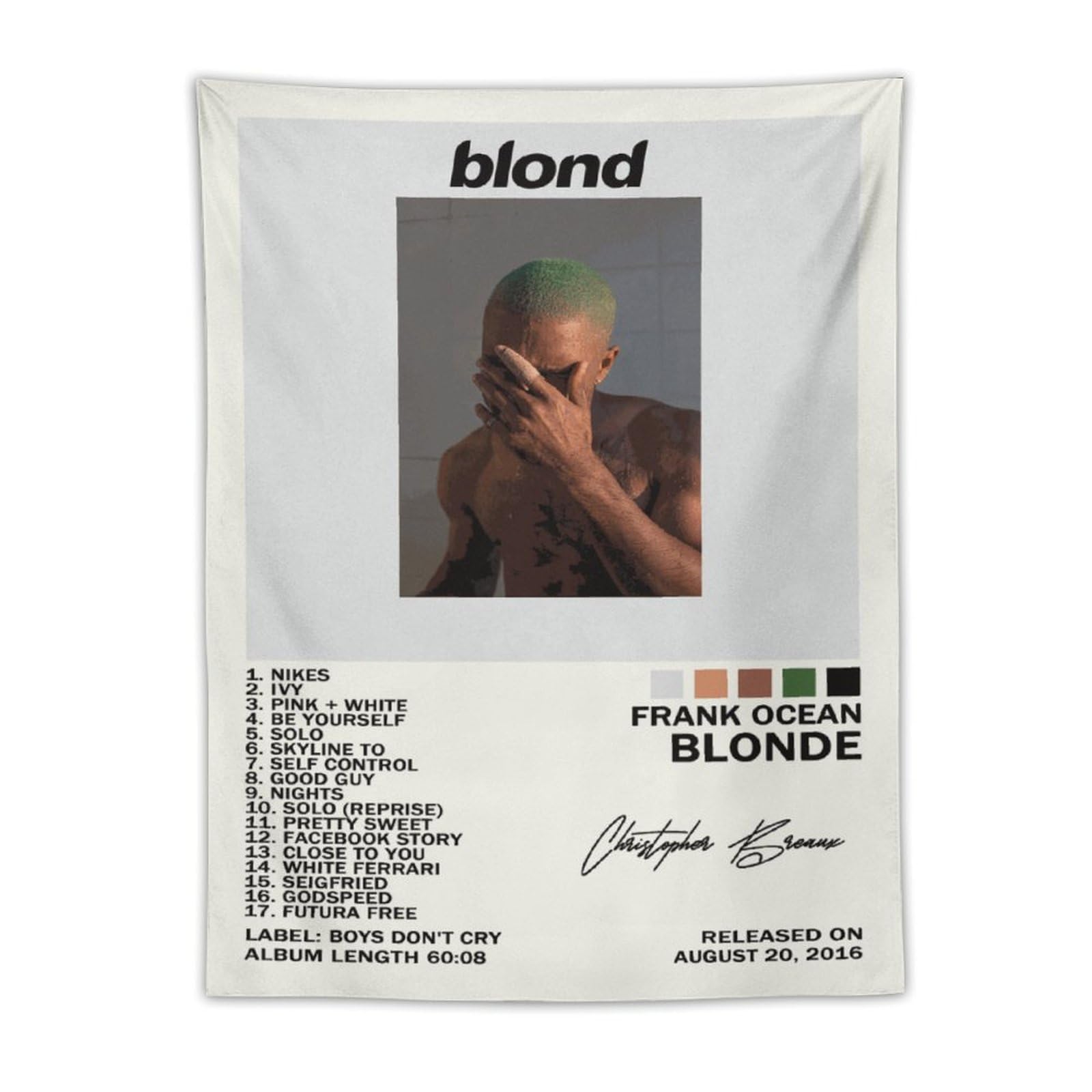 Wlzwd Frank Tapestry Ocean Blonde Album Cover Tapestry For Bedroom