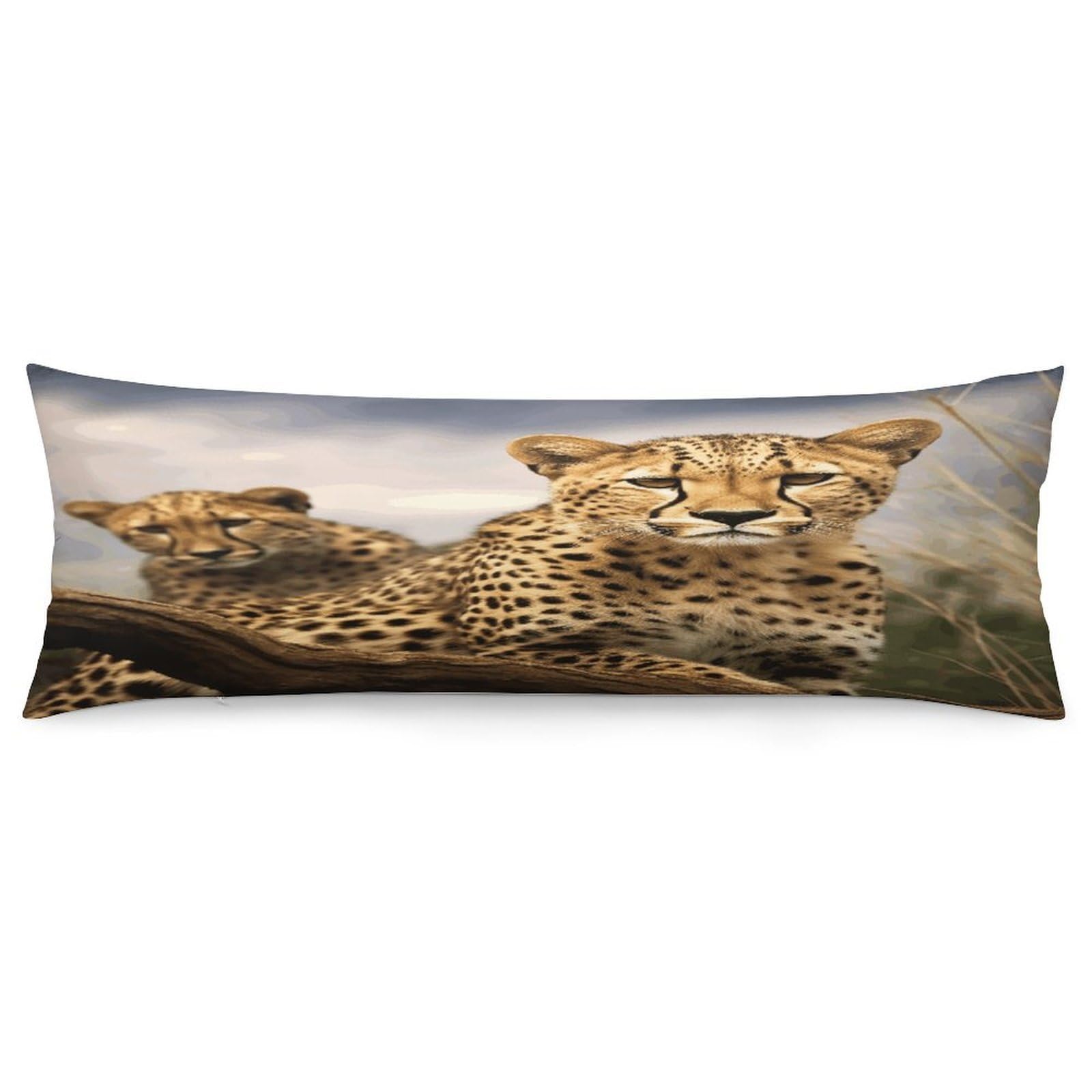 Cool Leopard Body Pillow Cover Soft Full Long Pillow Cover Decorative Large Pillow Case Cozy Body Pillow Pillowcase Pillow Shams for Bed Sofa Couch Room Decor 18.9 X 53 Inch