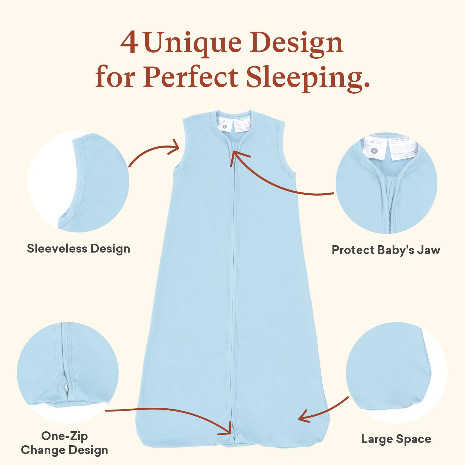 littogoose Toddler Sleep Sack 2T-4T Wearable Blanket Baby Sleeping Bag, 0.5 TOG Baby Sleeping Sack 3 Pack, X-Large