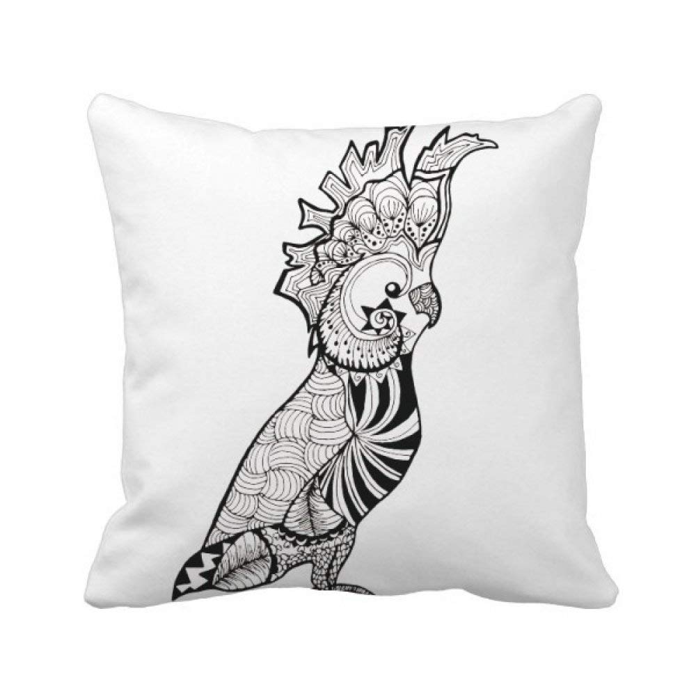Housse de coussin perroquet et oiseaux au design imprimé haut de gamme