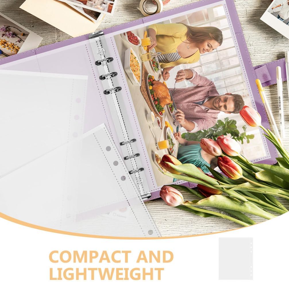 Alipis 30pcs Postcard Pockets for Collecting Refillable Photo Album Pages Double-Sided Card Sleeves for Organizing Sports Cards Business and Photos