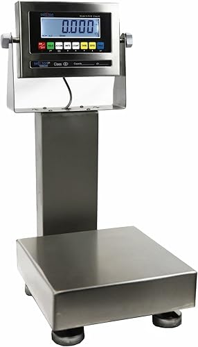 Miniatura 2 de Liberty LS-915-SS-HP-60 NTEP - Báscula de mesa de acero inoxidable de alta precisión de 10 x 10 pulgadas para pesar equipaje, capacidad de 60 libras