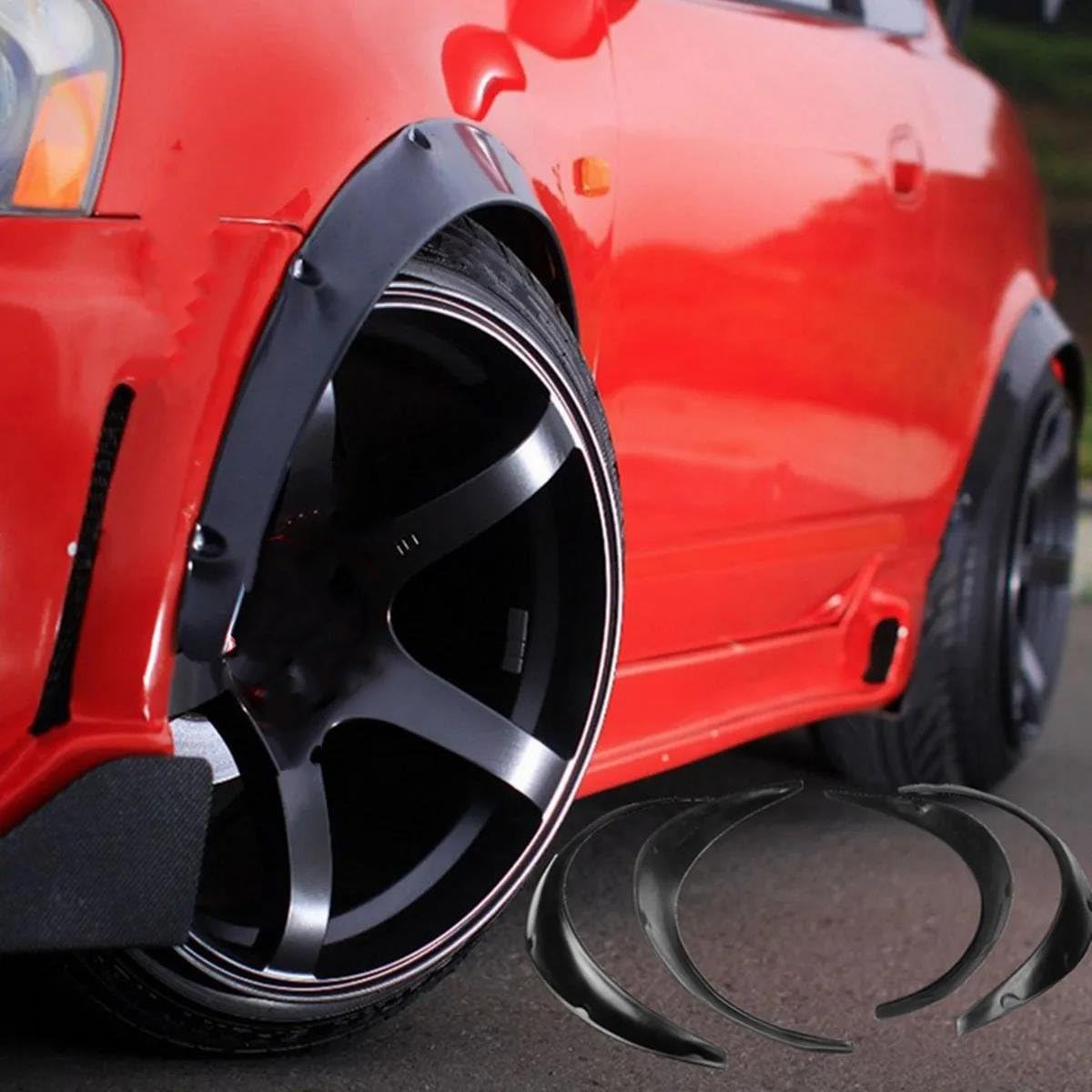 Élargisseur De l'aile Voiture pour Benz W205 W204 W203 Voiture Universel Large pour Fender Flares Passages De Roue Extension Accessoires 4X Protecteur Sourcil Roue