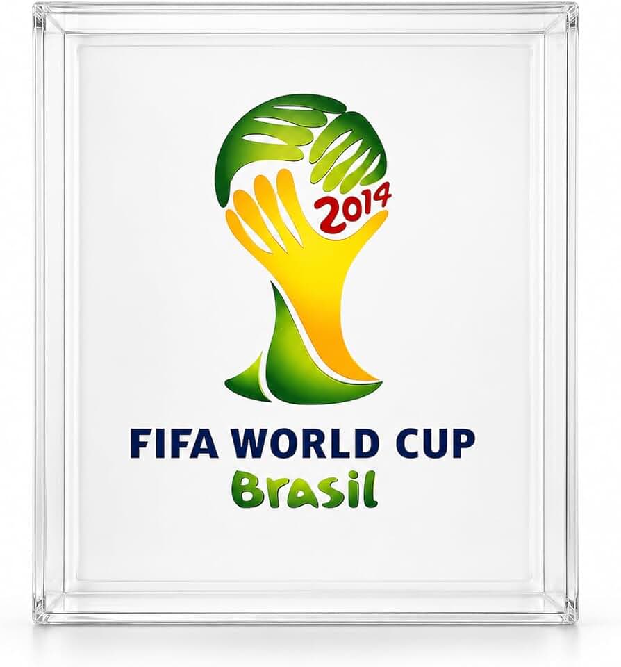 Caixa Acrílica para Álbum da Copa do Mundo FIFA Brasil 2014, Transparente, 26x29,5x3 cm, Proteção contra Poeira