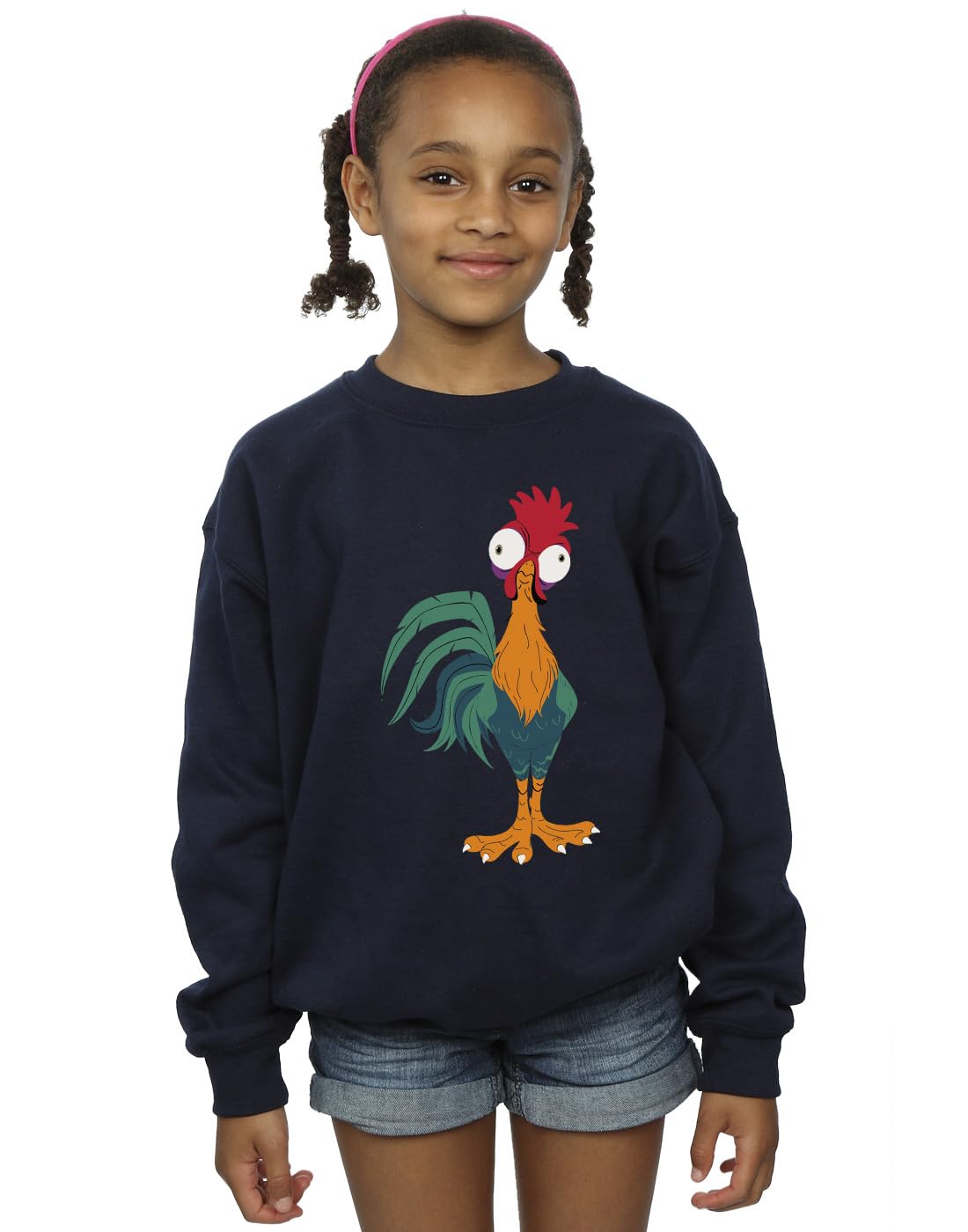 Disney Girls Moana Hei Hei Sweatshirt Navy Blue 9-11 Years