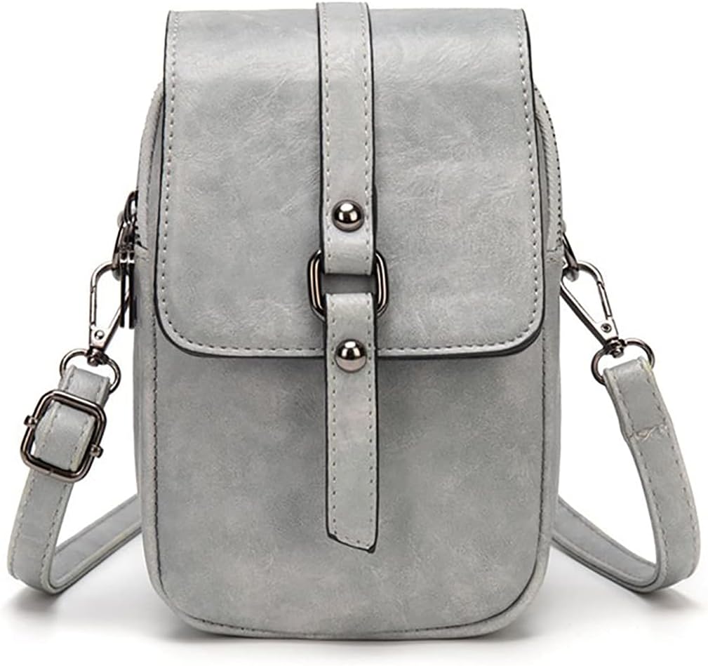 myfriday Small Leather Crossbody Bag for Women with Guitar Strap Mini Crossover Bags & Shoulder Purses with 2 Card Slots