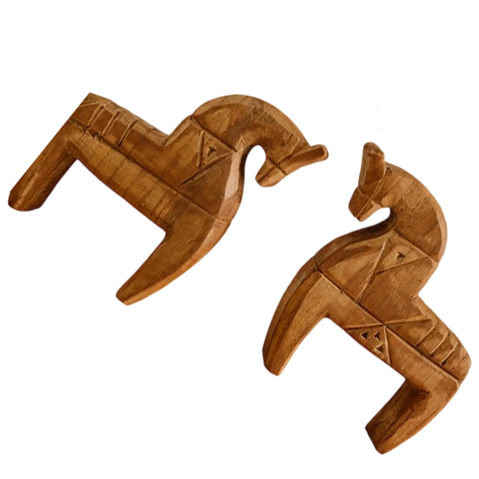 Kalttoy Hand Carved Wooden Horse Statues Home Decorations for Living Room Horse Figurines Collectibles Centerpieces Collectible