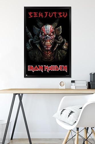Miniatura 6 de Trends International Iron Maiden - Póster de pared de álbum Senjutsu, 22.37 x 34.00 pulgadas, versión enmarcada negra