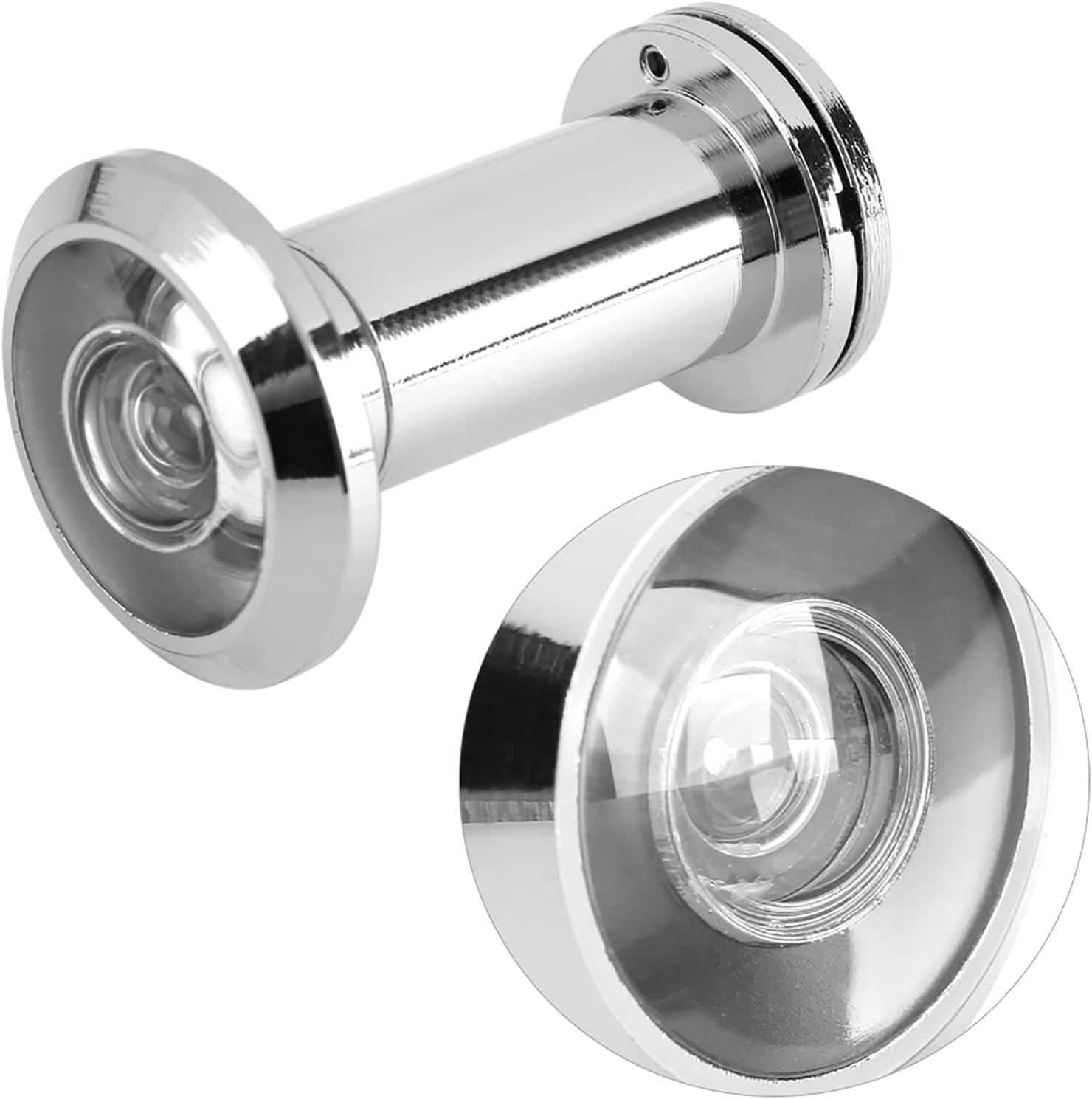 200 Degree Wide Viewing Angle Door Viewer Heavy Duty Cover for Security Doors (Glossy)