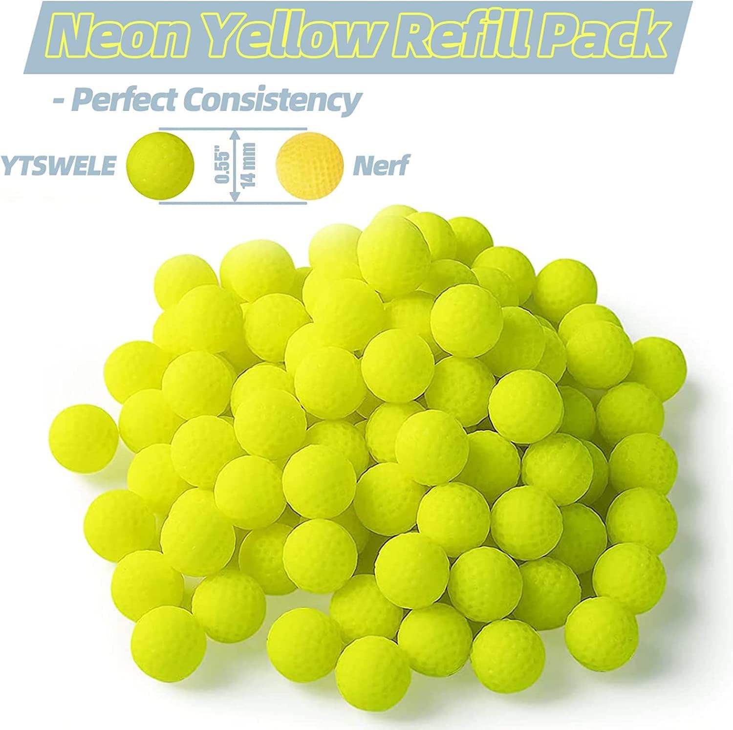 Blaster Gun with Protective Goggles and 500 Rounds for Boys and Girls Up to 110 FPS Compatible with Nerf Hyper Rounds Darts, Easy Reload, Holds Up to 50 Rounds