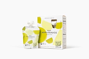 White Leaf Provisions Biodynamic & Organic Pear Apple Sauce, 12.7 Ounce (Pack of 6)