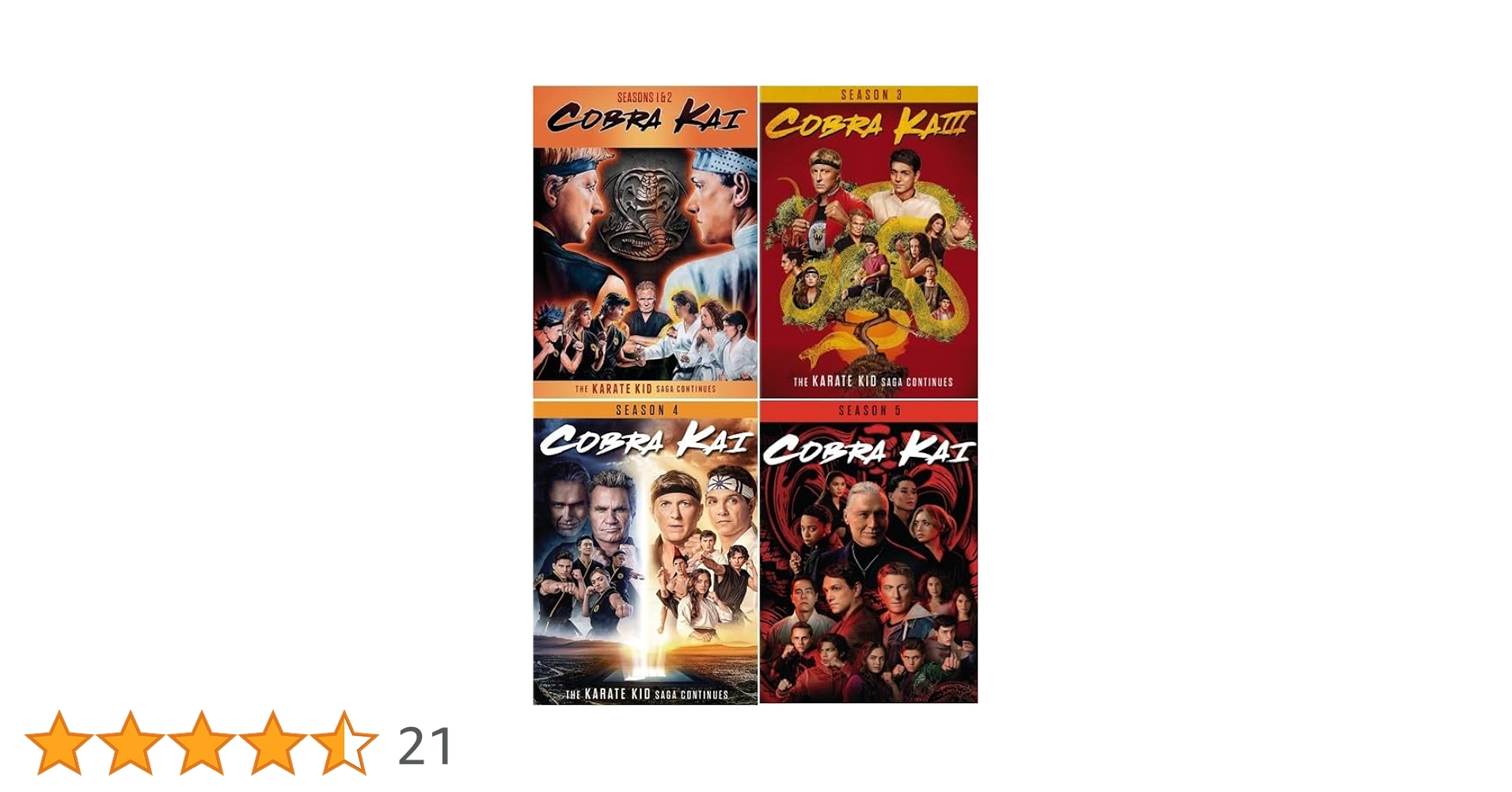 Amazon.co.jp: Cobra Kai - Season 1 , 2 , 3 , 4 & 5 [DVD 4