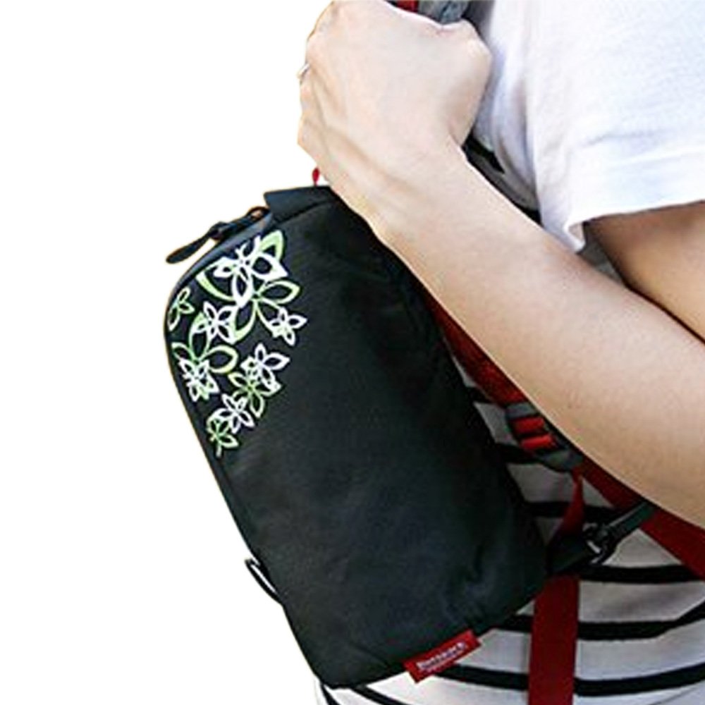 Durapack Pouch for Hiking Travel Outdoor Activities Dura-312 Green Print Convenient Water Resistant