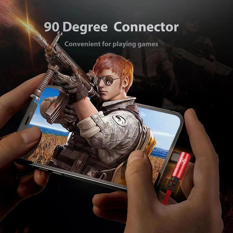 Câble Lightning 90 degrés compatible iPhone 14 13 12 11 Pro Max Mini - 3