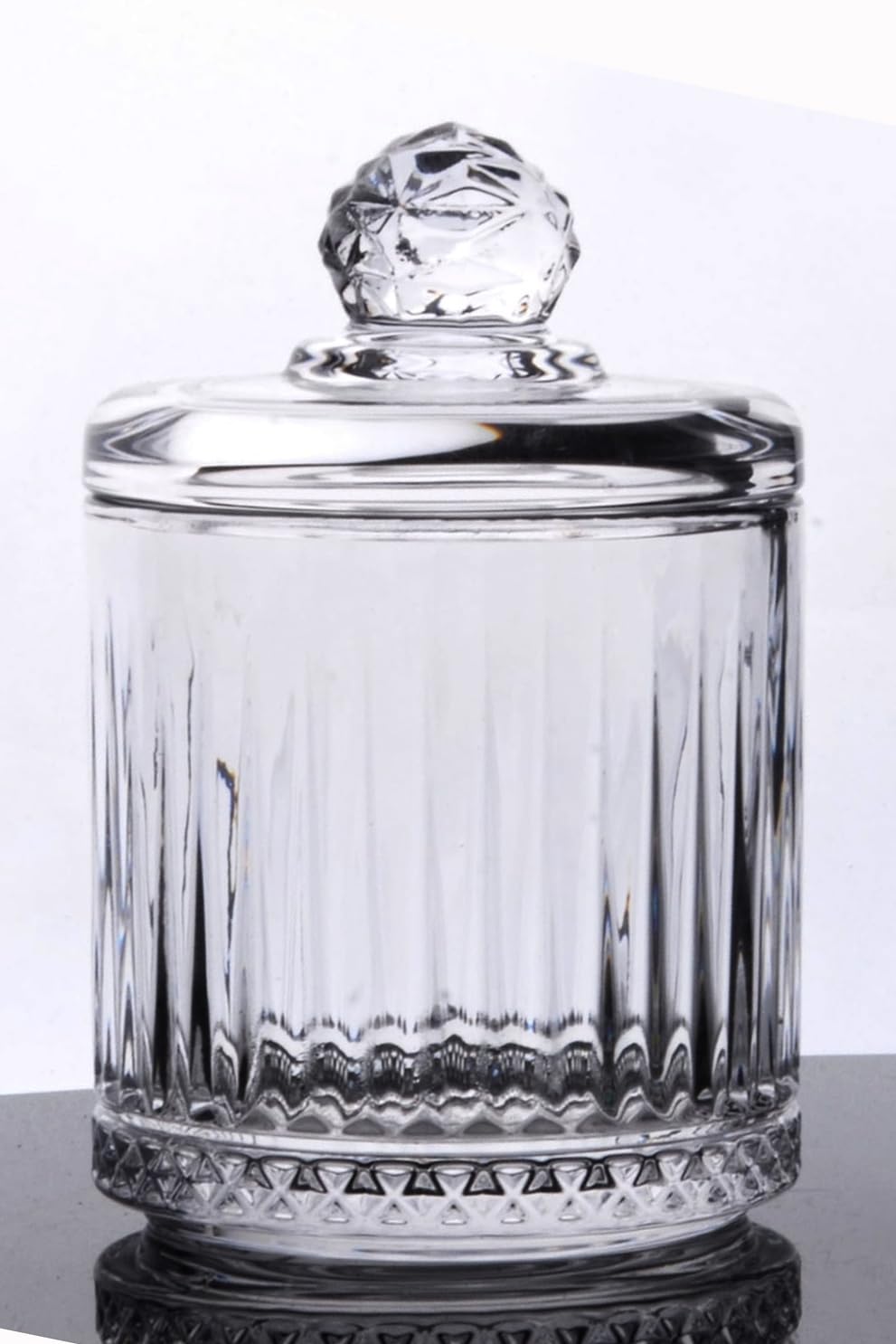 Deconox Lüx Kristal Büyük Cam Şekerlik & Cam Lokumluk, Kesme Cam Lüx Şekerlik 13cm*7.8cm - 06638