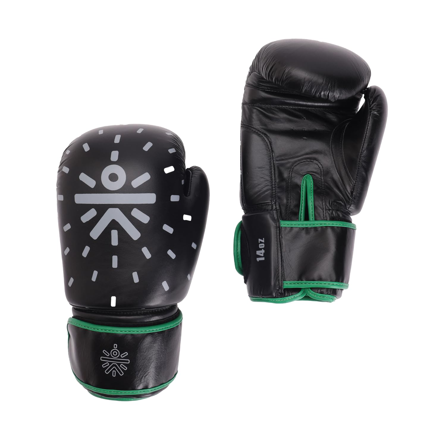 Cult Boxing Gloves for Men & Women | Foam Padding | Punching Bag Gloves for Boxing, Training, Kickboxing, Muay Thai, MMA | 10 Oz Boxing Gloves | Black-Green