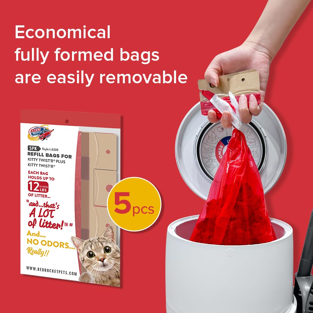 Red Rocket Cat Litter Pail RED ROCKET PURRR And LITTER TWIST'R