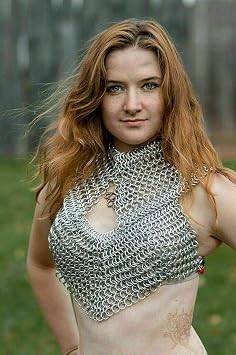 Medieval Chainmail Halter Top, Handcrafted Steel Rings, Gothic Punk Festival Cosplay Costume