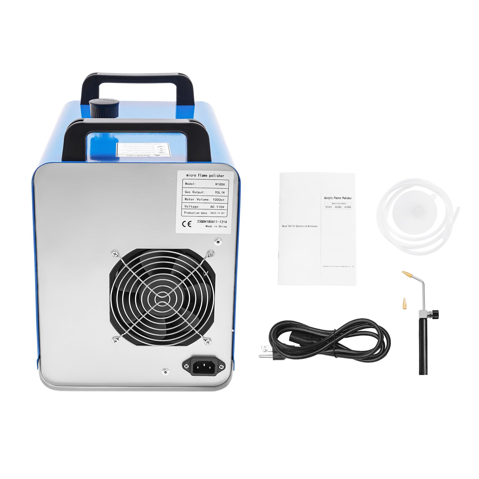 H180 Sauerstoff Wasserstoff HHO Gasflamme Generator Polierend Maschine Wasserstoff Schweißer Brenner Polierer Poliermaschine Acryl 95L/H TOP