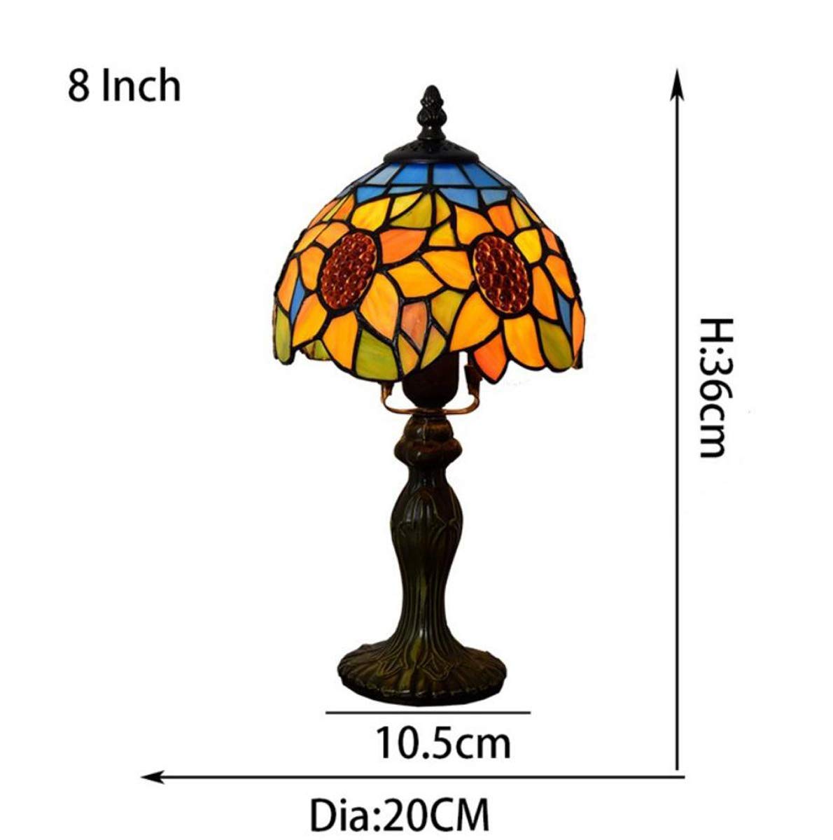 「Light Mellow Sunshine」 Vintage Tiffany Style Sunflower Table Lamp Pastoral Floral