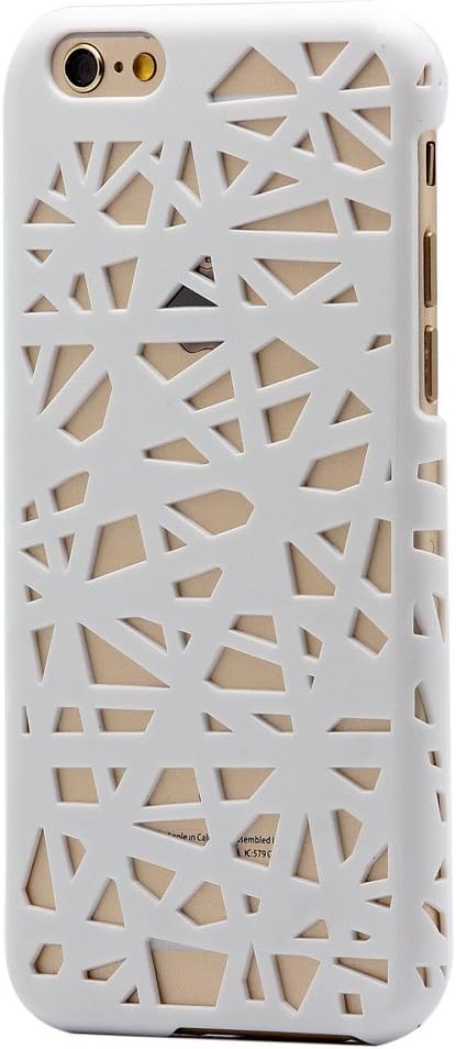 iPhone 6 / 6S Case, Keyihan Bird Nest Hollow Heat Transfer Design Slim Matte Rear Summer Cover Skin Slim Fit for Apple iPhone 6 6s (White)