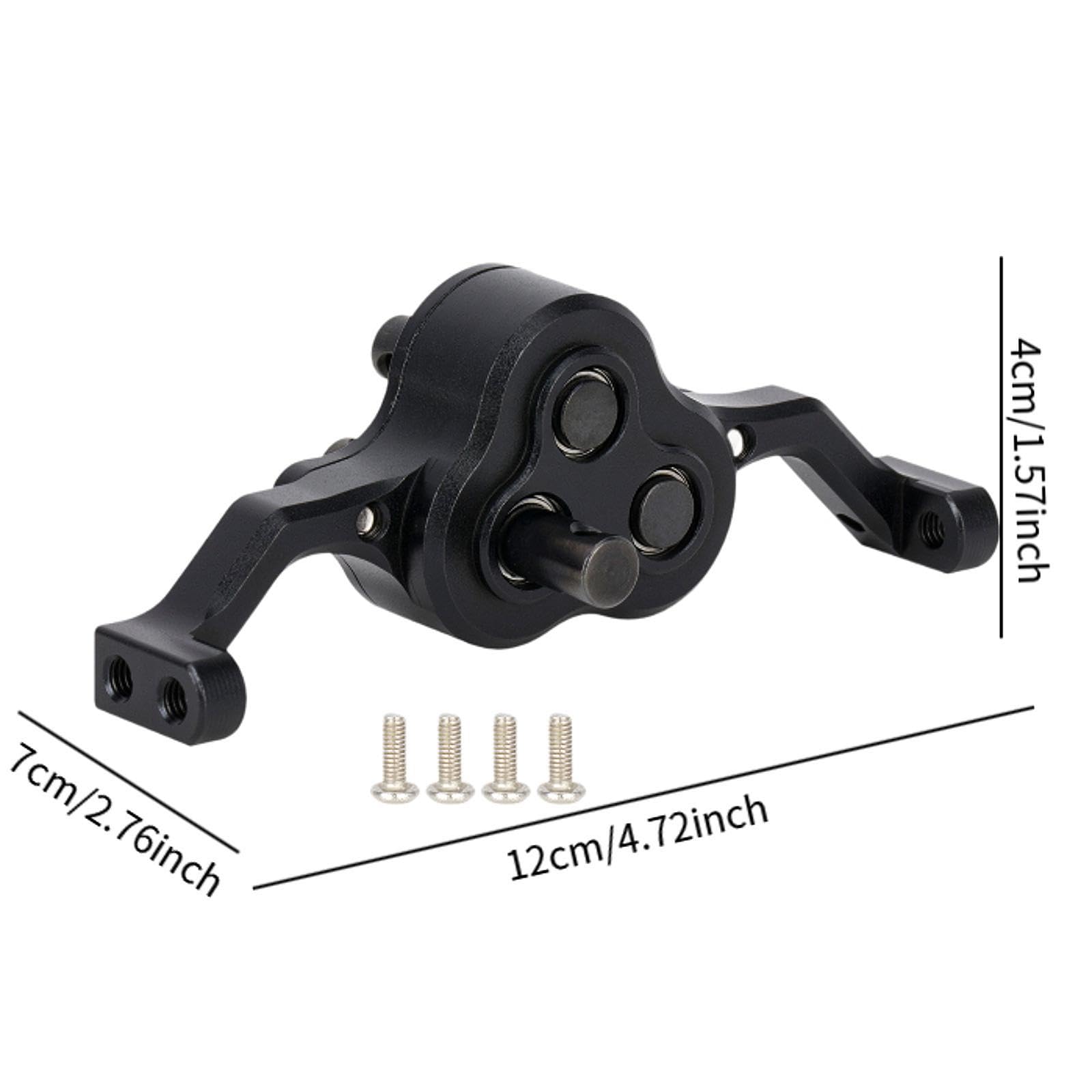 Colcolo Caja de Transferencia RC 1:10, cojinete de Soporte Ajustable, Caja de Cambios de transmisión, Repuesto para Modelo de Coche y camión RC, Accesorio de, Negro