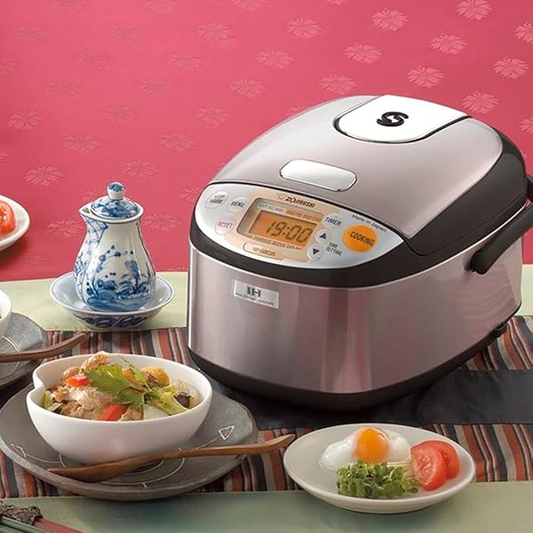 Zojirushi NP-HCC10XH Induction Heating System Rice Cooker and Warmer, 1 L, Stainless Dark Gray