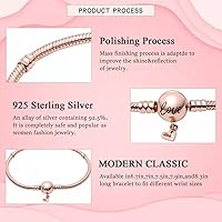 Vista 5 de MICOO Pulsera de plata de ley 925 con dije de mariposa y cadena de serpiente, pulsera contra el mal de ojo con circonitas cúbicas 5A para mujer