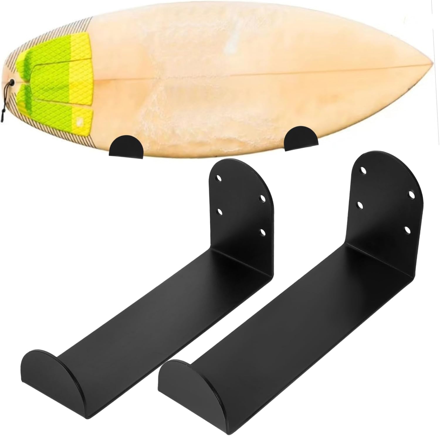 Indoor Snowboard Storage Rack Snowboard Wall Mount 2 Pack Metal Rack for Professionals Amateurs Easy Access Material
