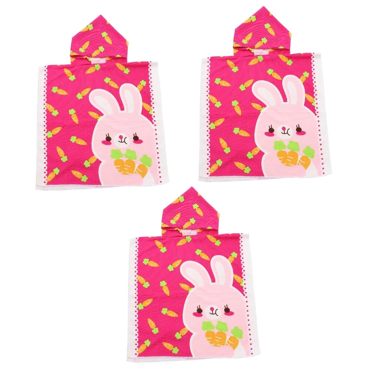 Cabilock 3 Piezas Capa De Albornoz Infantil Toalla De Baño con Capucha para Bebé Toalla De Baño para Niños Toallas De Playa para Niños Bata De Baño para Toalla De Bebe Fibra Extrafina