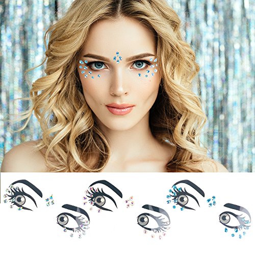 Tear Face Gems Glitter Tattoo Halloween Face Jewels Sticker