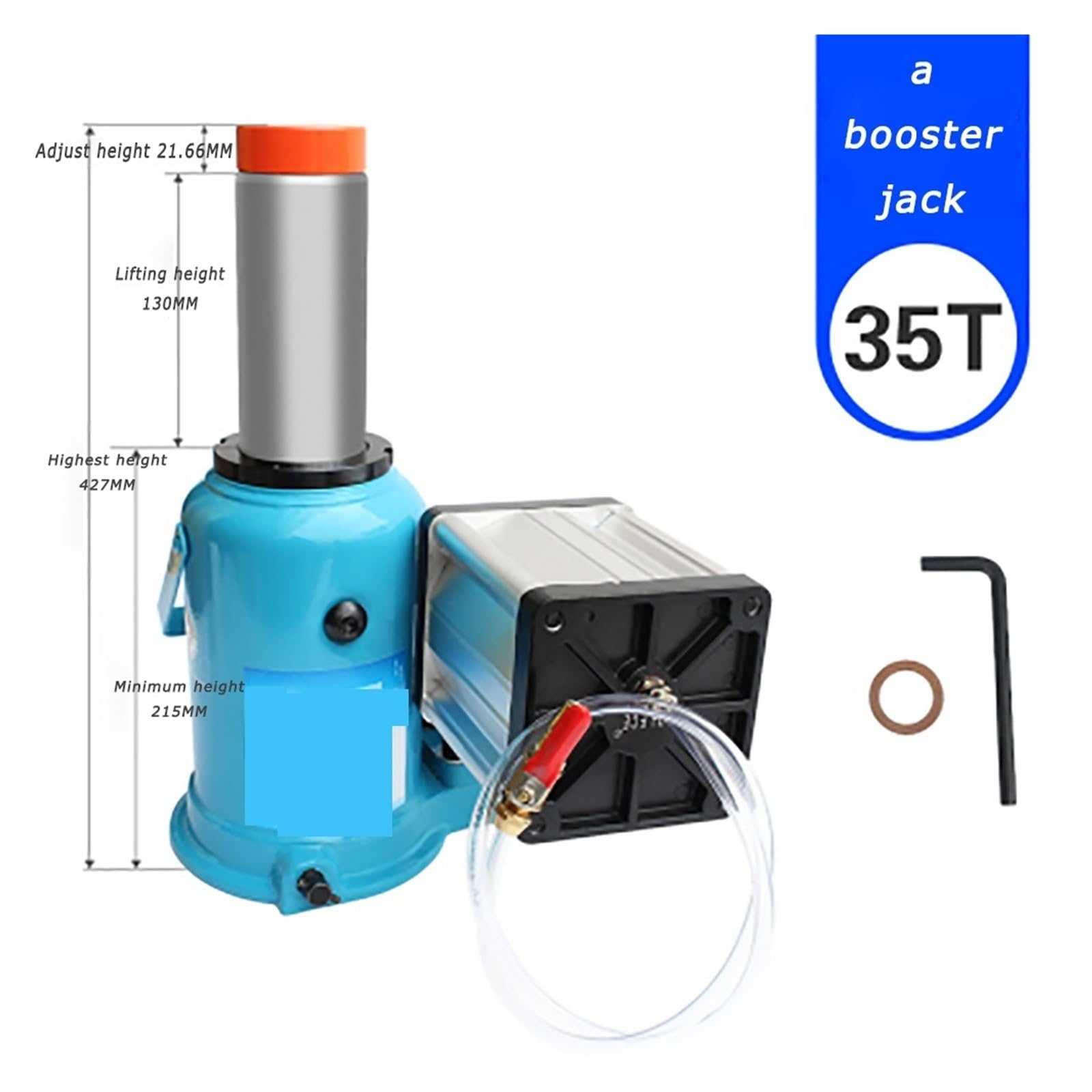 Podnośnik Pneumatyczny 35/55T Hydrauliczny Pionowy Do Zmiany Opon Mocny Nośny Dużych Pojazdów Ze Wzmacniaczem łAtwe Podnoszenie(35T)