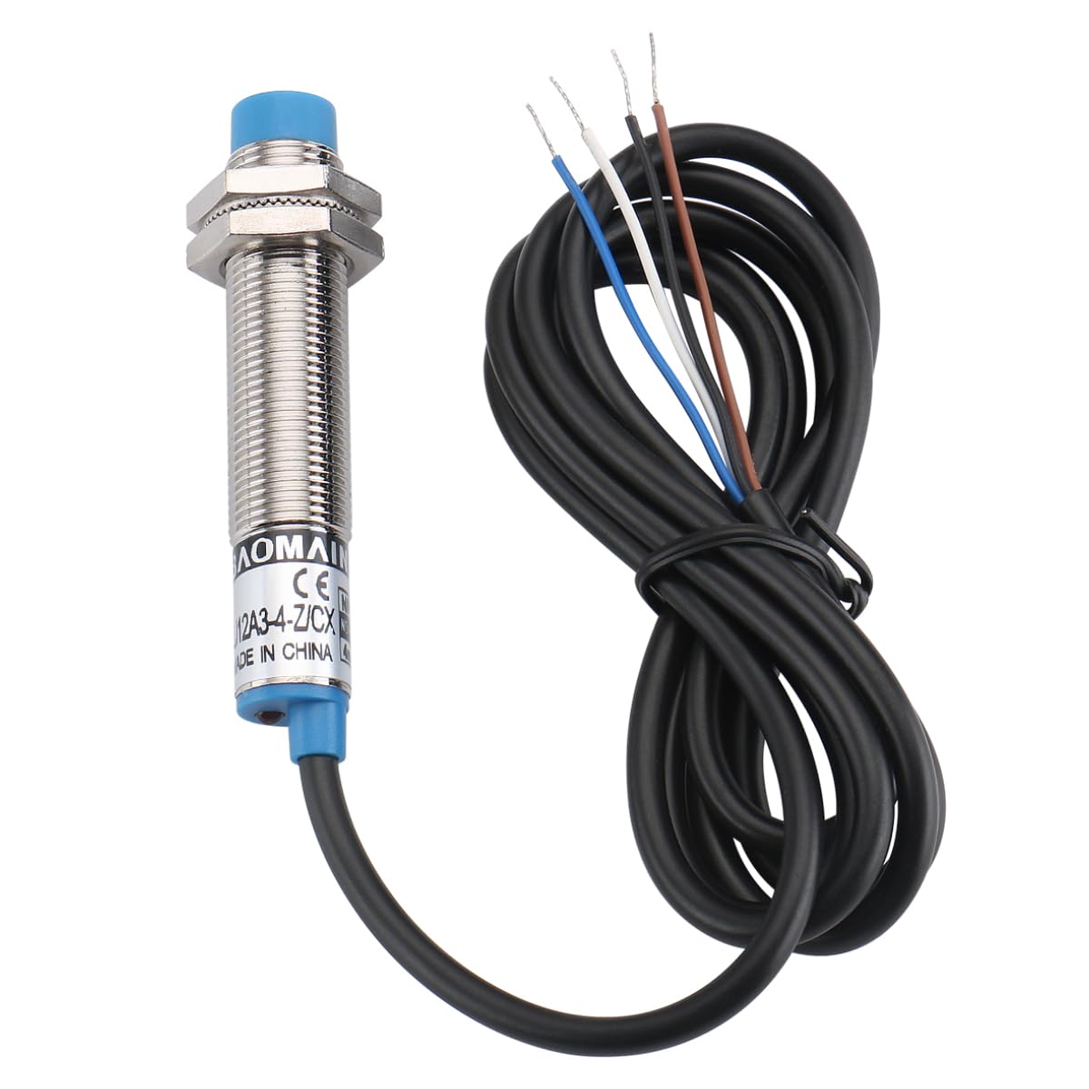 Baomain 10-30VDC 4mm Detecting Distance NPN Inductive Proximity Switch 200mA LJ12A3-4-Z/CX