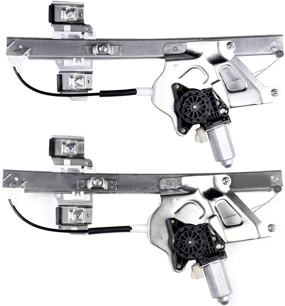 Front Left Driver Side+Front Right Passenger Side Power Window Regulators with Motor fits for Buick Lesabre 2000-2005 741-761 741-762