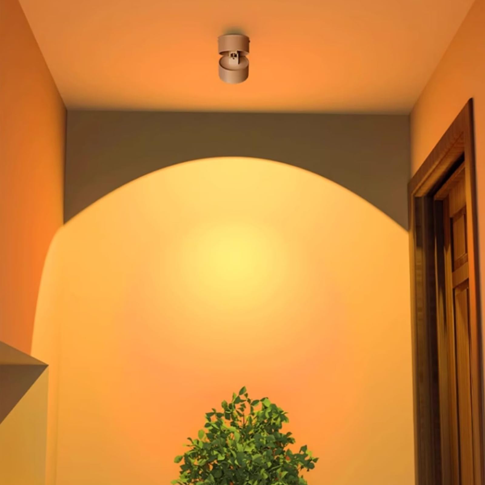 SWORDFORCE Surface Mount Sunset Lamp, 360 Degree Rotation LED Light Projection, Adjustable Indoor Romantic Projector for Home, Party, Living Room, Bedroom Decor